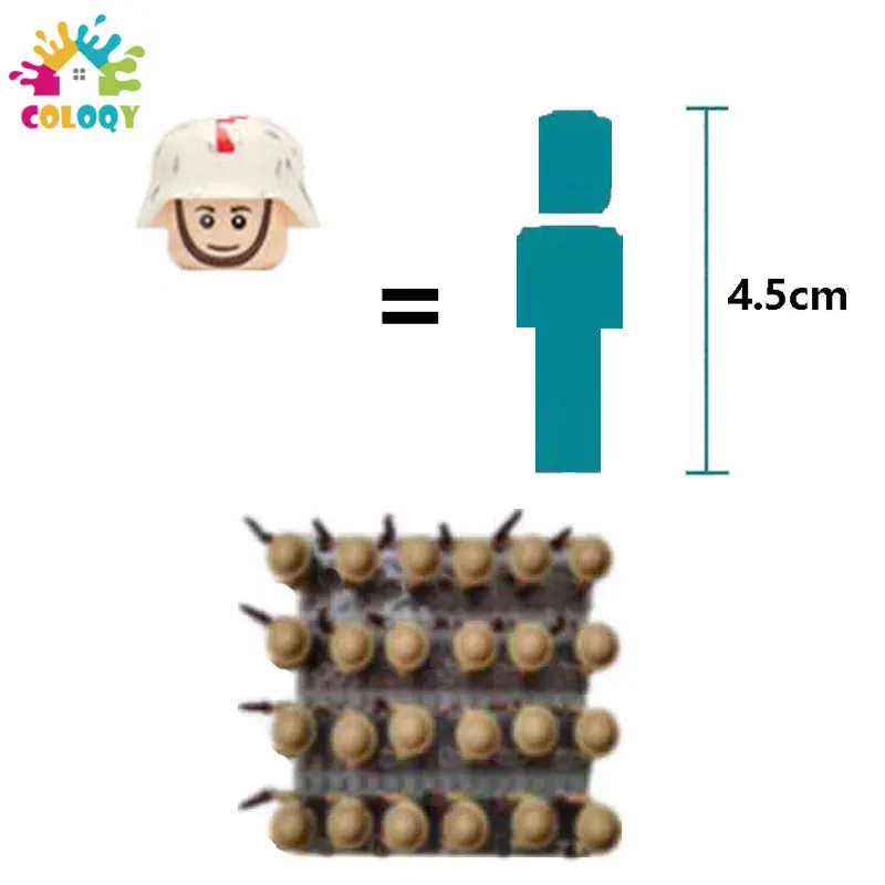 Детские игрушки 24-48 шт./партия военная фигурка WW2 строительные блоки солдат