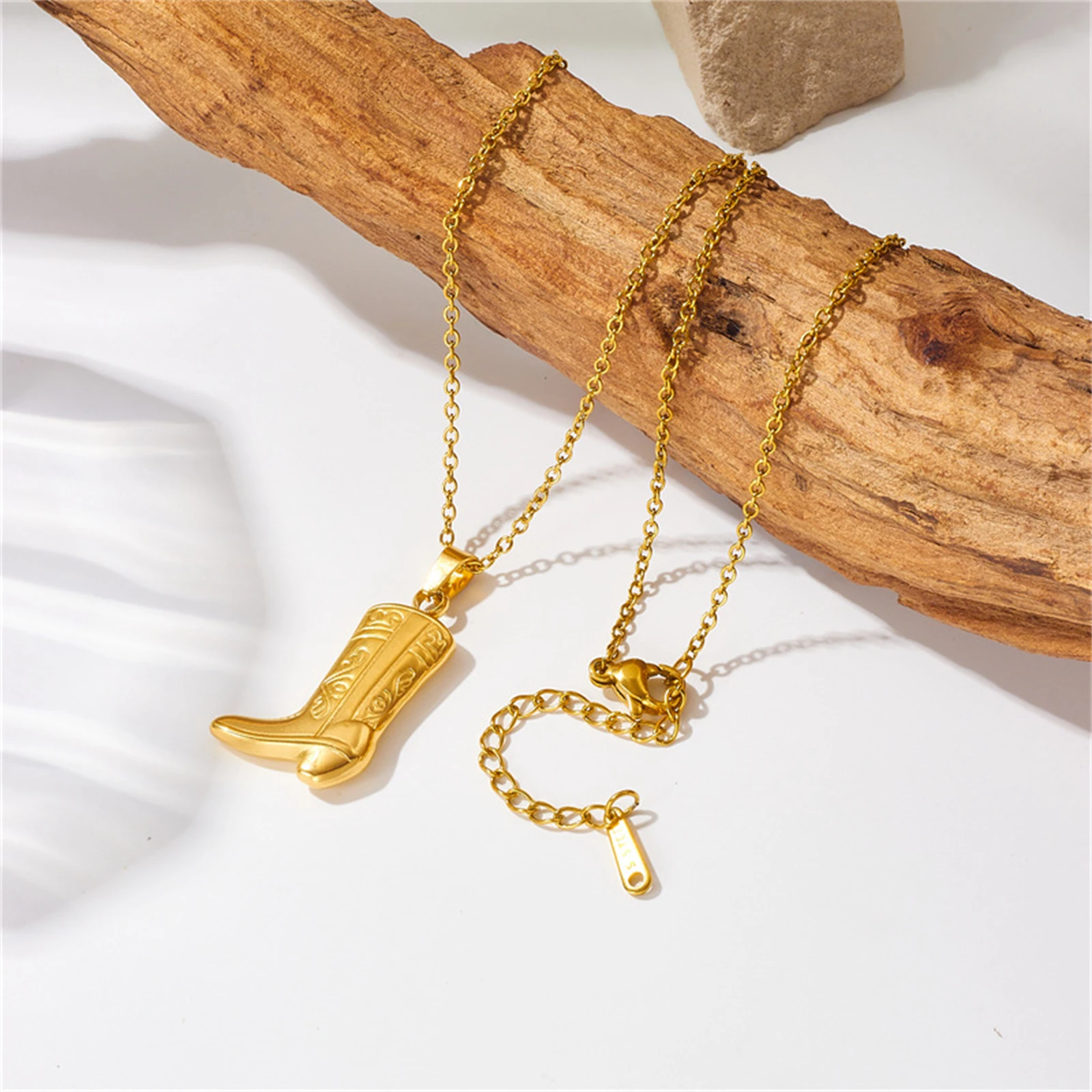 1 шт. модная нишевая креативная резная искусственная резьба 316L ожерелье из