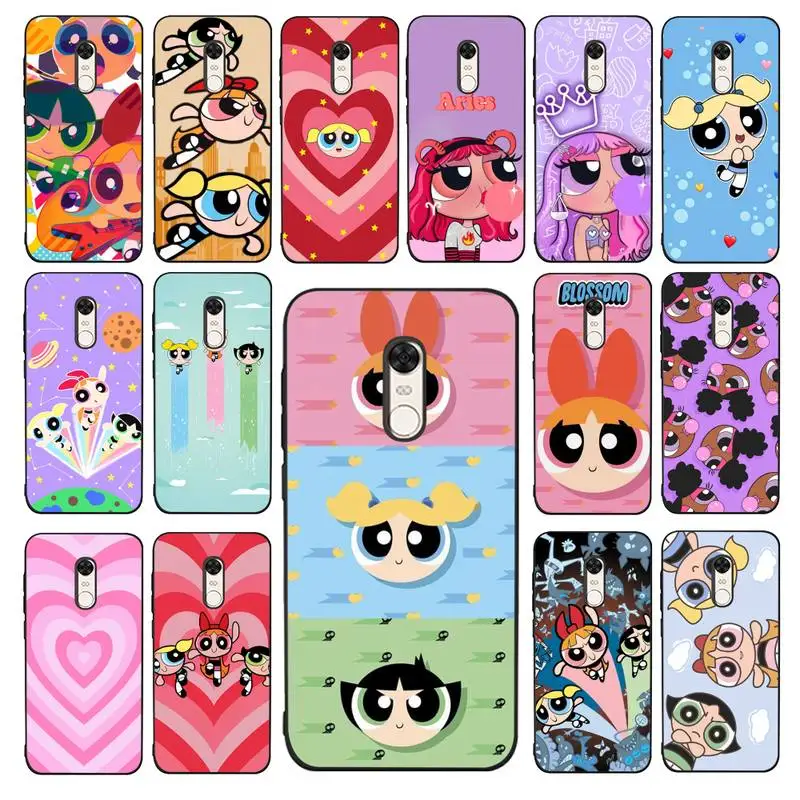 

BANDAI Powerpuff Girls Phone Case for Redmi 5 6 7 8 9 A 5plus K20 4X 6 cover