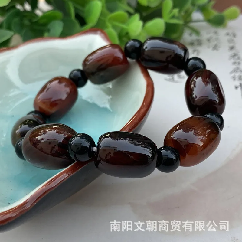 Черный Браслет-ведро из бисера и агата для мужчин Taobao Live Источник: 10 юаней режим