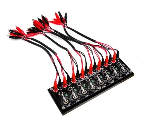 BC-8 Восьмиканальная кнопка для тестирования батареи Кабель с зажимом типа