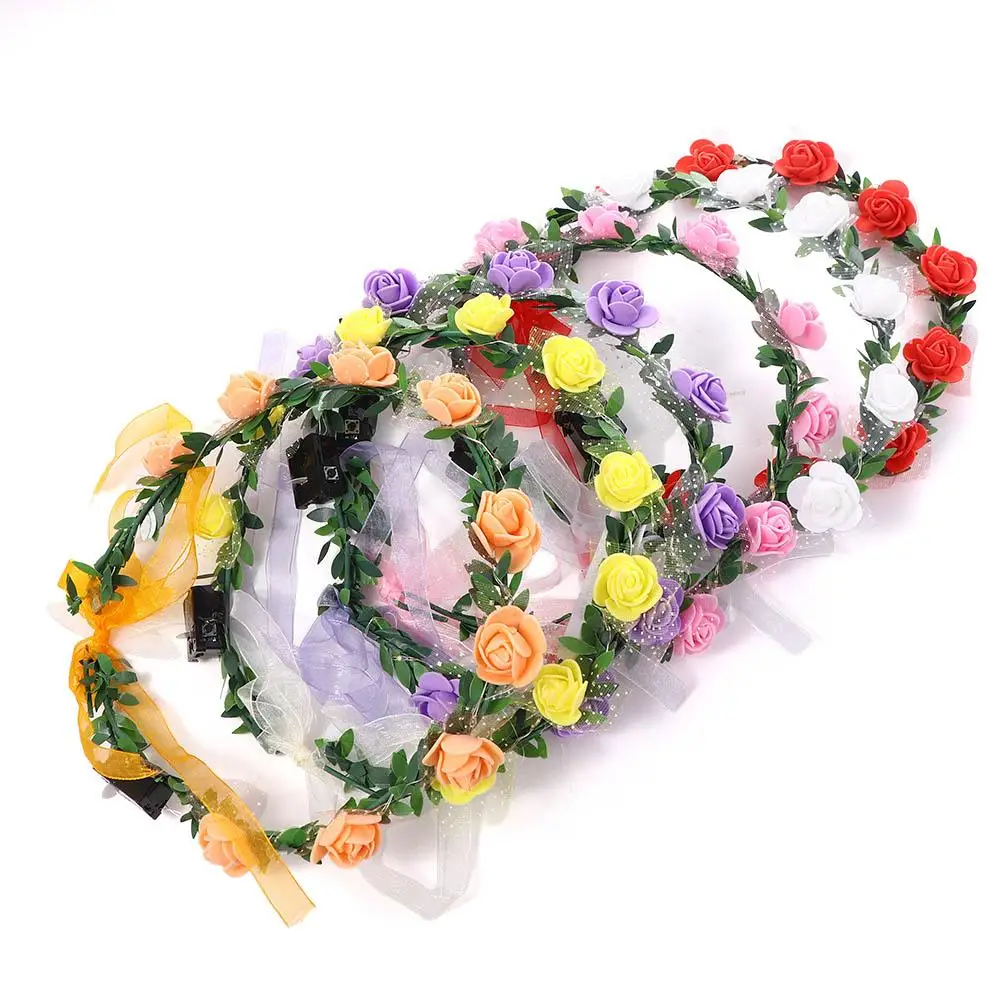 Для девочек модные свадебные головные уборы светящаяся корона повязка на голову