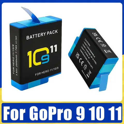 Батарея для GoPro Hero 10 HERO11 HERO 9 da da xiong 2000 мАч
