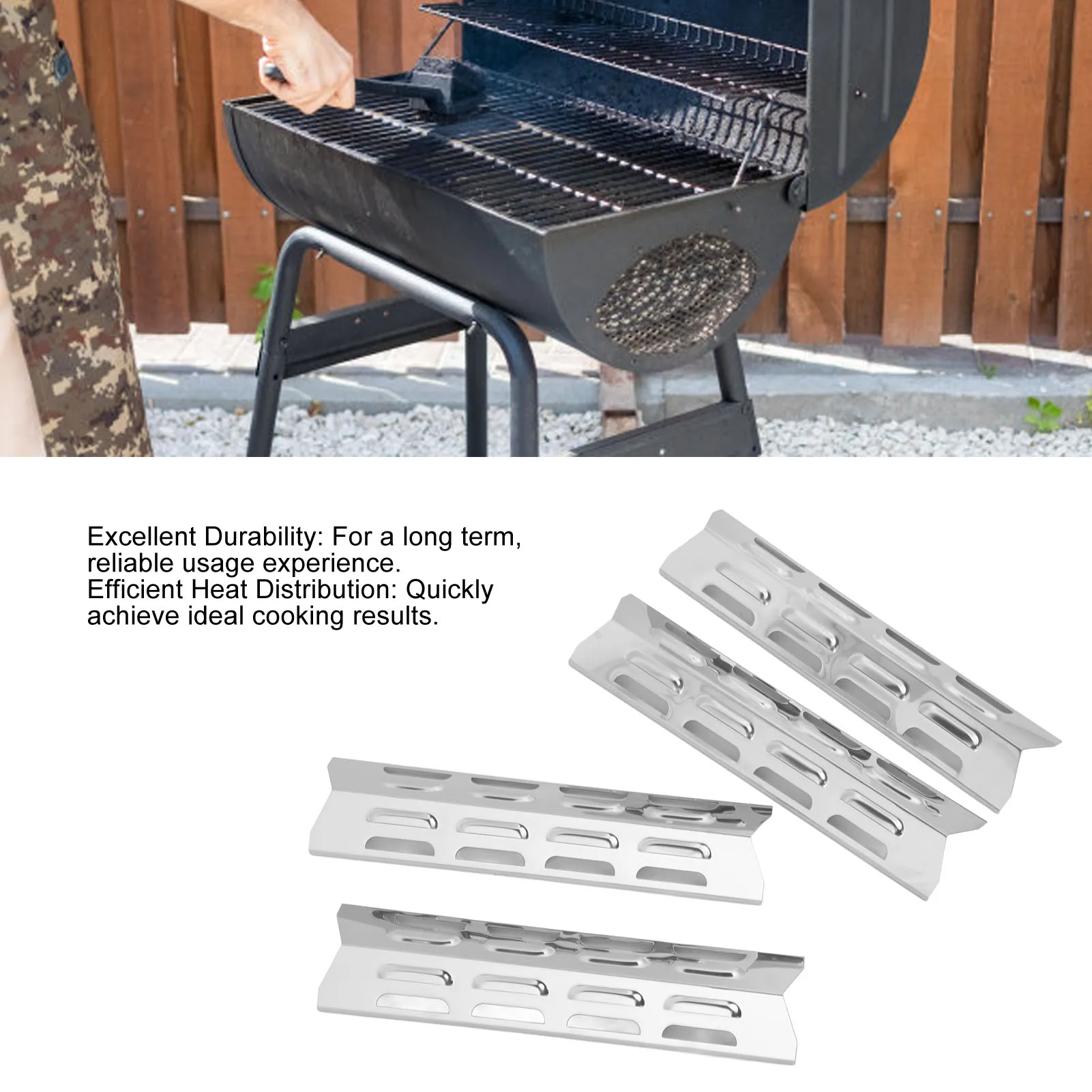 4 шт. крышка горелок для гриля нагревательная пластина щит палатка нержавеющая