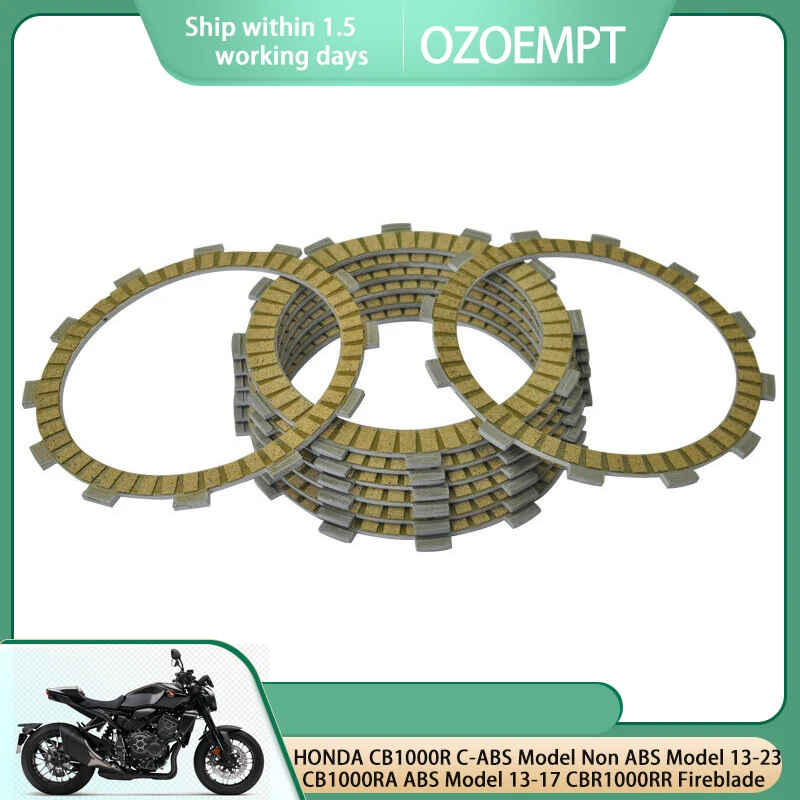 

OZOEMPT Fibrous Clutch plate Apply to HONDA CB1000R C-ABS Model Non ABS Model 13-23 CB1000RA ABS Model 13-17 CBR1000RR Fireblade