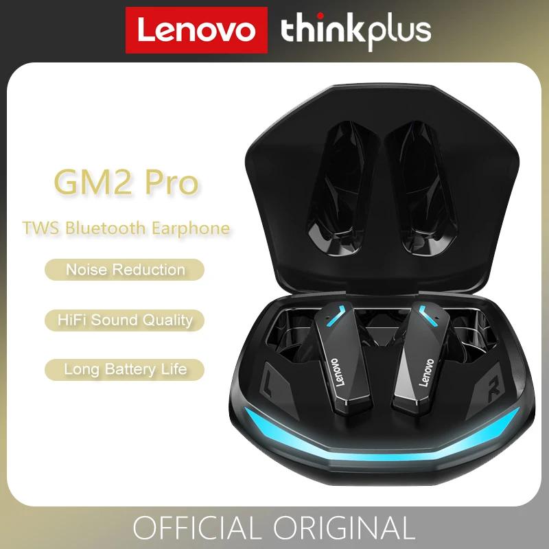 

TWS-наушники Lenovo GM2 Pro с поддержкой Bluetooth и двойным микрофоном
