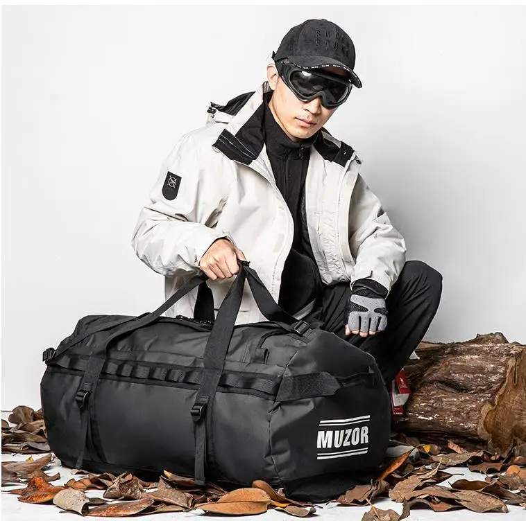 Large Capacity Men's Sports Bag Waterproof Backpack Mountaineering Bag Fitness Bag Travel Bag Portable Large Travel Bag Weekend