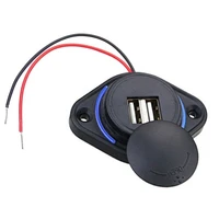 12v dc surface mount flat dual socket 3 1a car seat usb bus charger