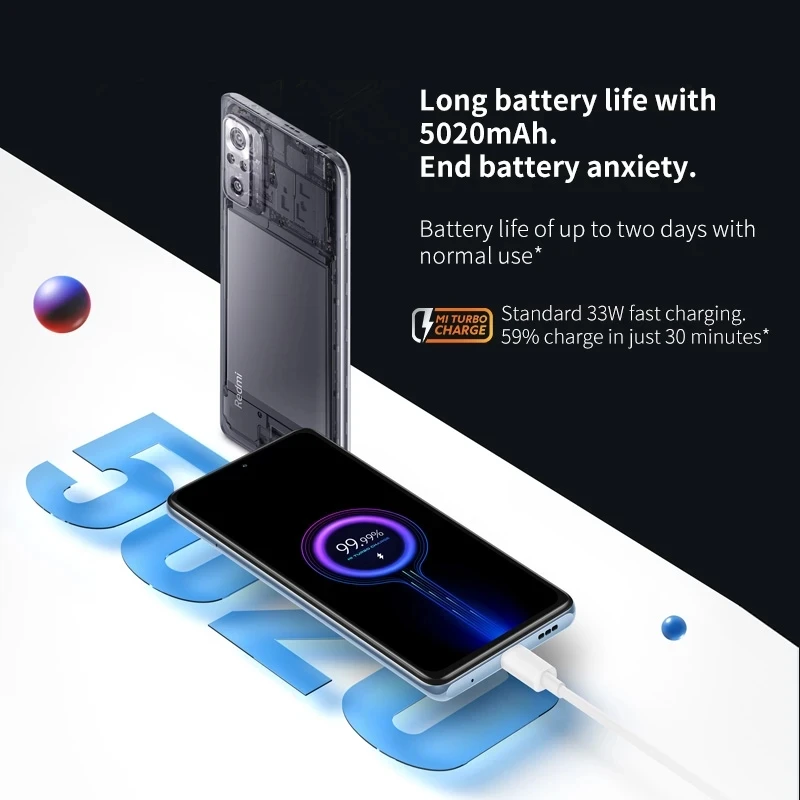 Global Version Xiaomi Redmi Note 10 Pro NFC Smartphone 6.67'' 120Hz AMOLED 108Mp Camera 5020mAh 33W Fast Charging Mobile Phone