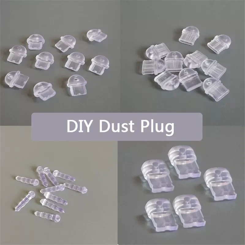 

DIY Anti Dust Plug Transparent Charge Port Dust Plug For iPhone Cute Type C Plugs Stopper Protection Cap Mobile Phone Pendant