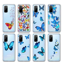 butterfly clear case for samsung a52s 5g a51 s21 a12 fundas galaxy a53 5g a33 a73 a03 a50 a31 a50 a70 a71 a72 a13 a32 back cover
