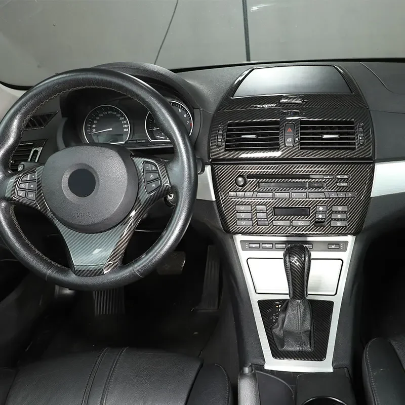 Для BMW X3 E83 06-2010 ABS углеволоконная Автомобильная панель шестерни крышка выходного