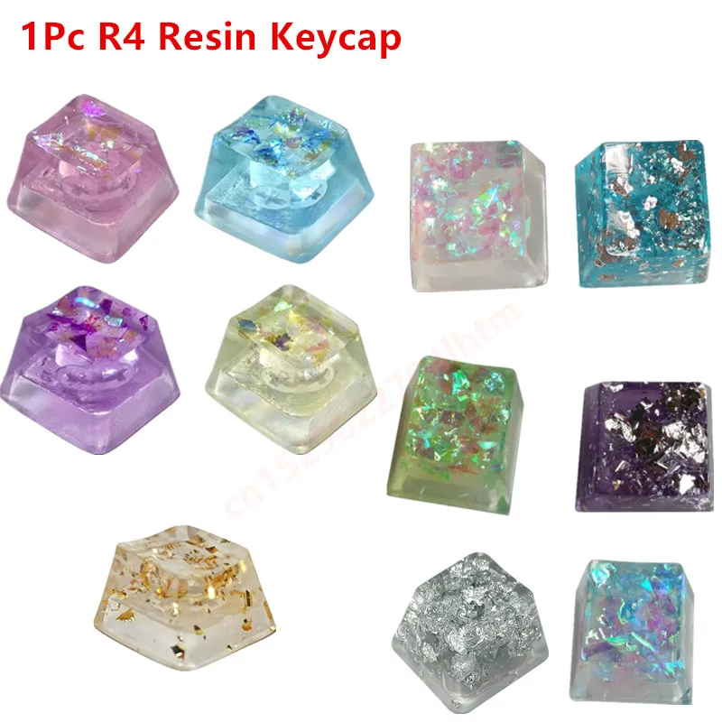 

Handmade Customized OEM R4 Profile Resin Keycap for Cherry MX Switches Mechanical Keyboard RGB Translucent Resin Keycap 1Pc