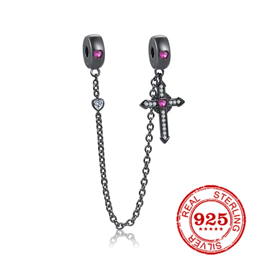 Новинка оригинальные бусины из серебра 925 пробы в виде чёрной кошки мрачного