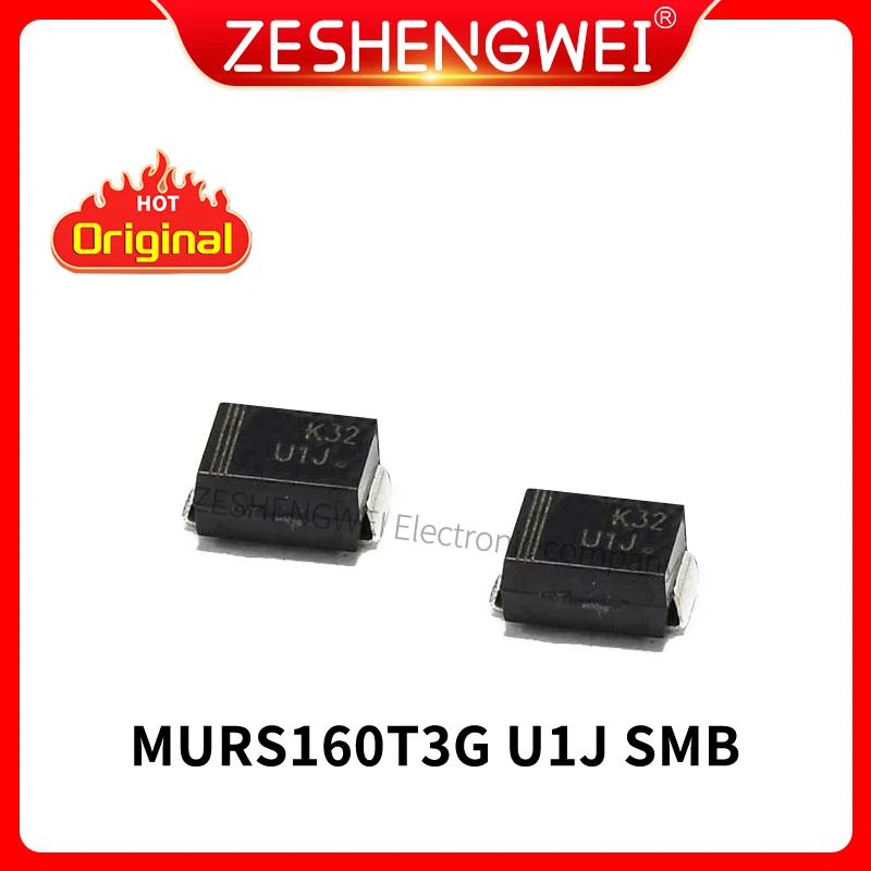 

50PCS New Fast Recovery Diode MURS160T3G U1J SMB DO 1A600V - 214AA In Stock