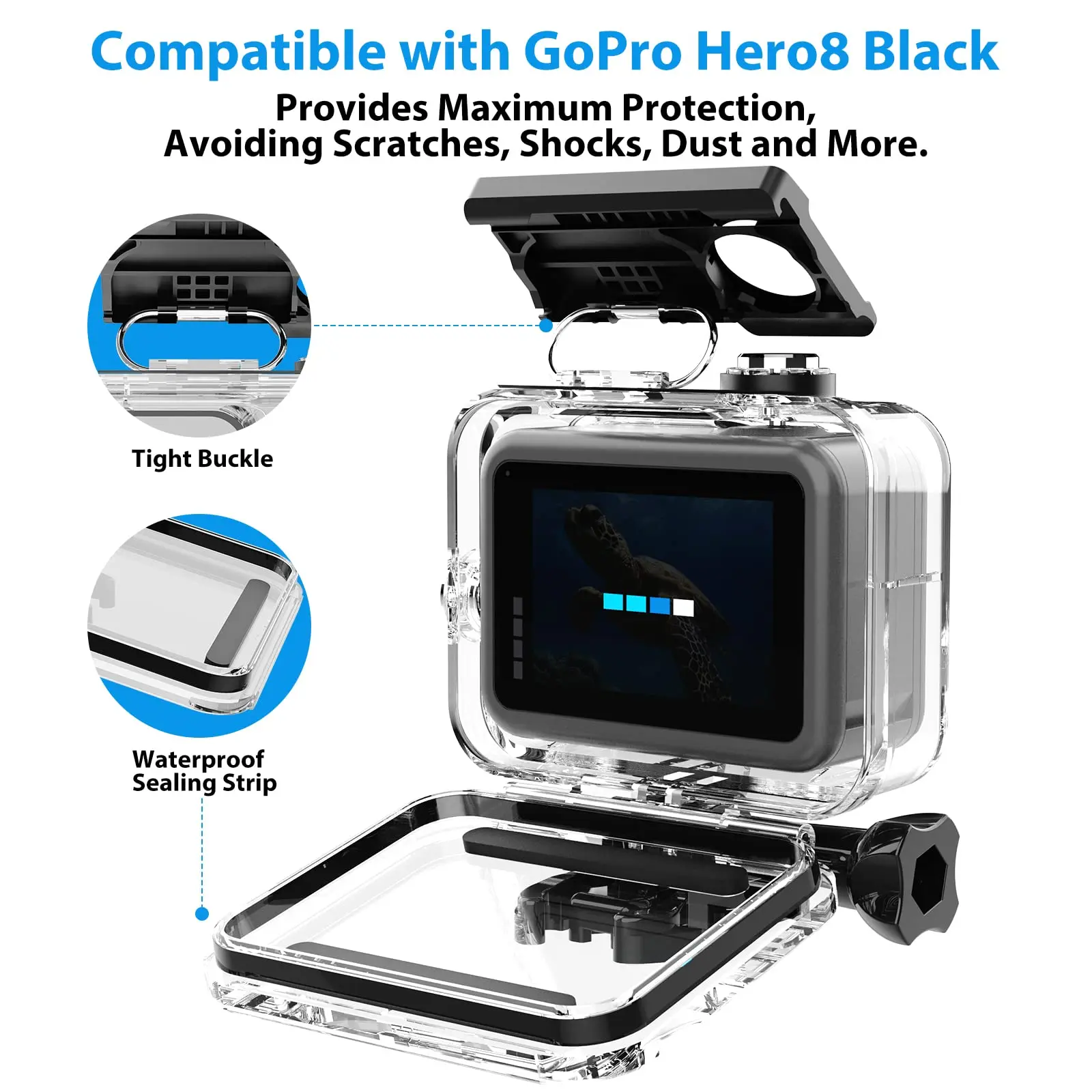 Водонепроницаемый чехол для GoPro Hero 8