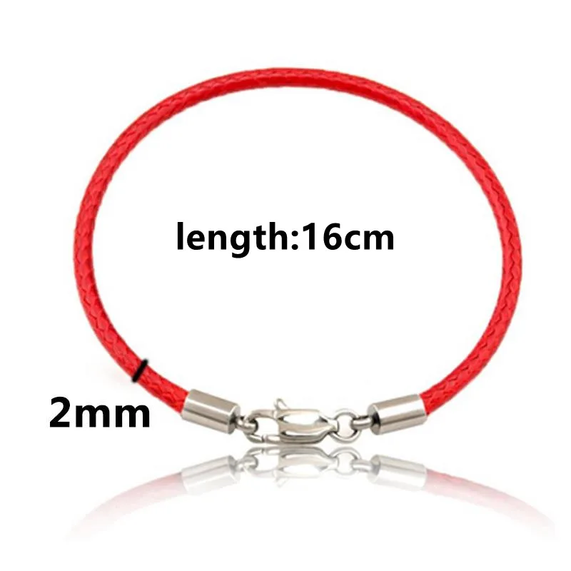 1 шт. гипоаллергенный черный/красный кожаный верёвочный браслет на удачу для