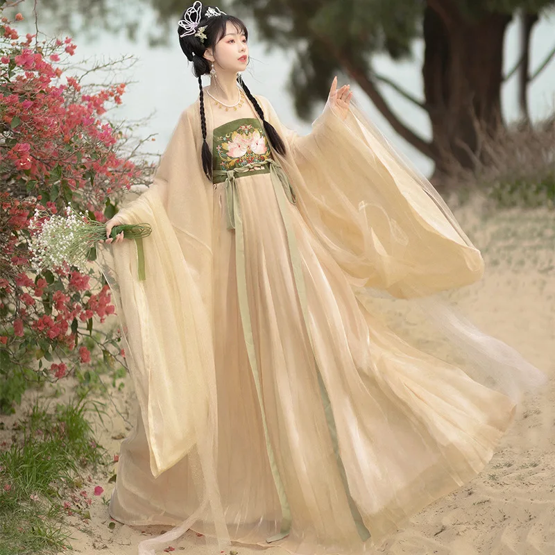 NT173 оригинальная женская рубашка Hanfu в стиле Тан с большими рукавами нагрудная