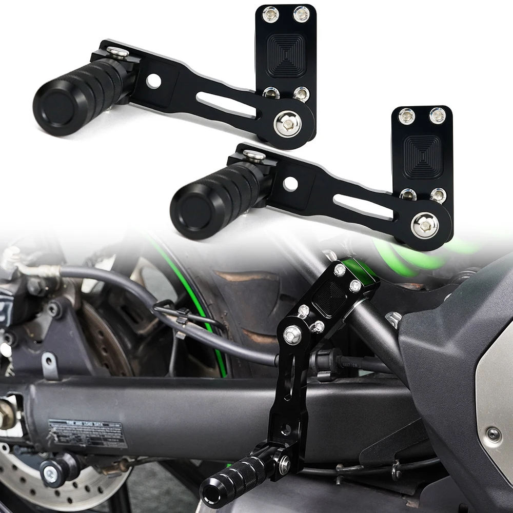 Фото Для Kawasaki Vulcan 650 S/VN650 2015-2024 мотоциклетные регулируемые пассажирские подножки, комплект крепления, шоссейный удлинитель подножек, кронштейн №1