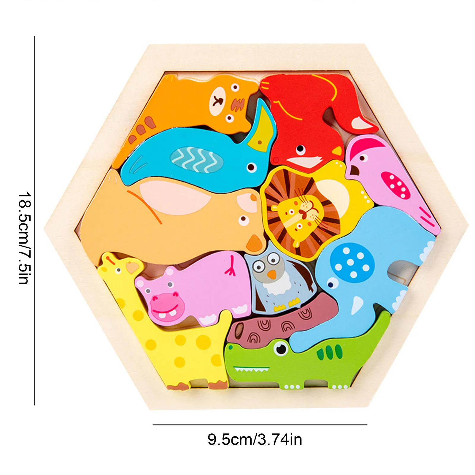Cartoon Blocks Toddler Jigsaw Puzzles For Toddler Wooden Puzzles With And Burr-free For Toddler Educational Developmental Toys images - 6
