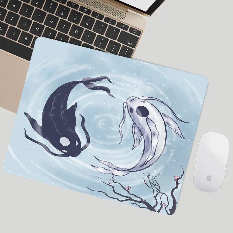 

Koi Fish Yin Yang Mousepad Gamer Desk Keyboard and Mouse Pad Aesthetic Keycaps Computer Desks Cheap Pc Gamer Cabinet