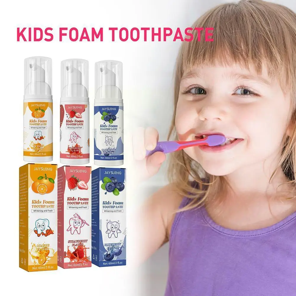 

Strawberry Blueberry Orange Foam Toothpaste Stain Removal Tooth Whitening Toothpaste Mousse Mouth Care Teeth Dental Clean P C7Q4