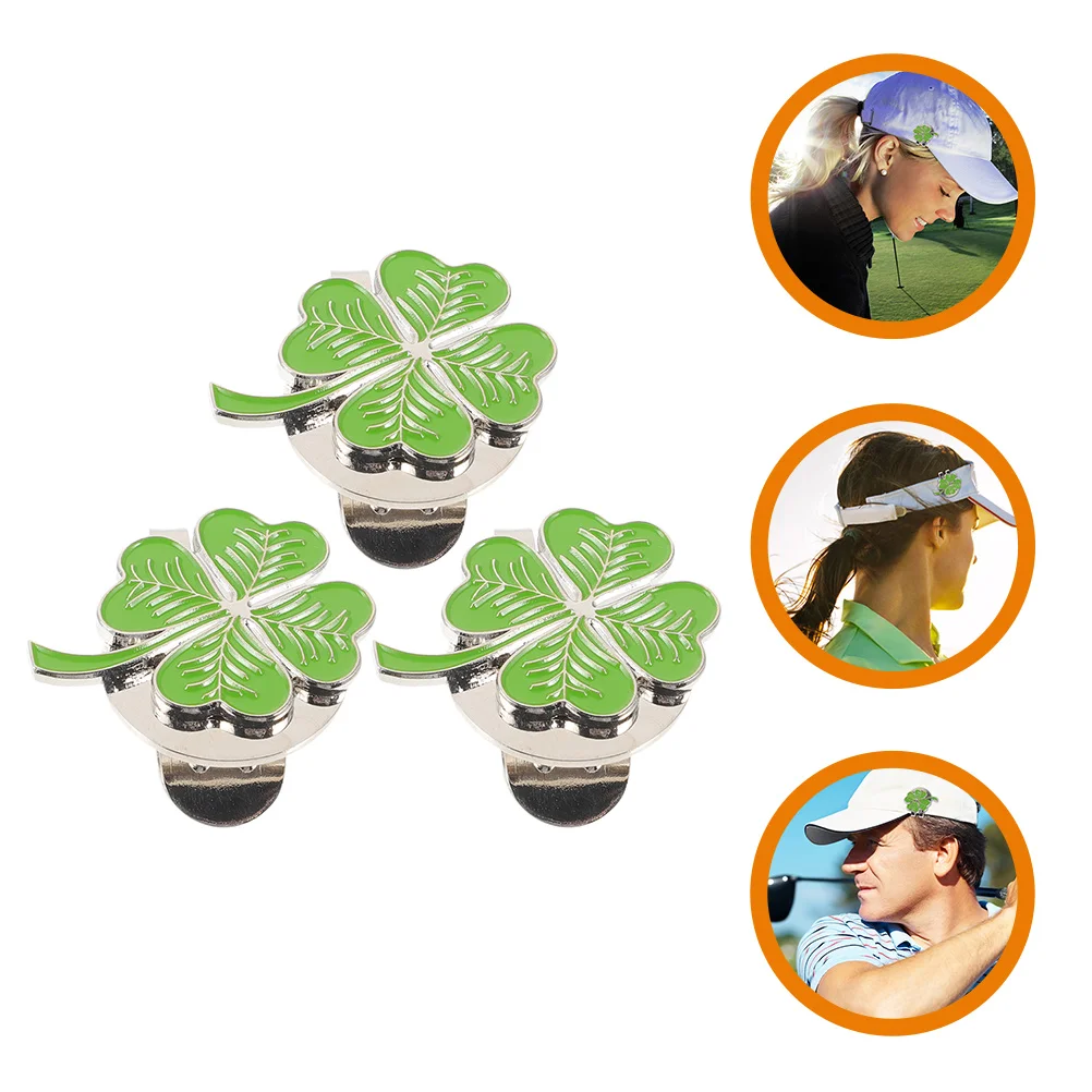 

3 Pcs Mark Ball Golfs Hat Clip Tool Marker Gift Gifts Delicate Wear-resistant Decorative Zinc Alloy Supplies Accessories