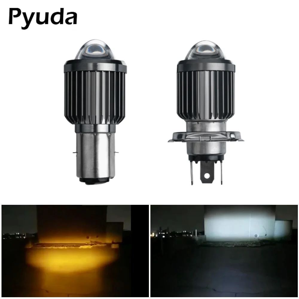 Купи 1pcs 12-24V H4 LED BA20D H6 Motorcycle Headlight Bulbs CSP Chips Motorbike hi/lo light Moto Headlamp Ebike Car Light 6000K за 299 рублей в магазине AliExpress