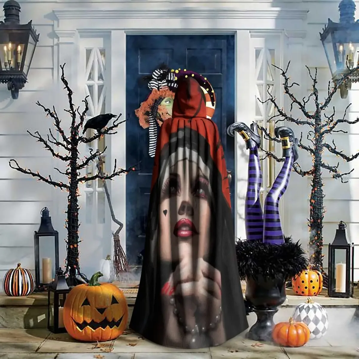 Забытый молитвенный монахий Готический плащ с капюшоном для Хэллоуина женский