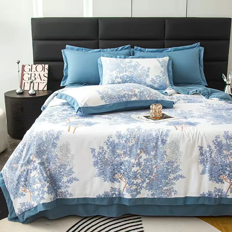 

A-Class Tencel Summer Quilt Ice Silk Cooling Blankets Smooth Air Condition Comforter Lightweight
