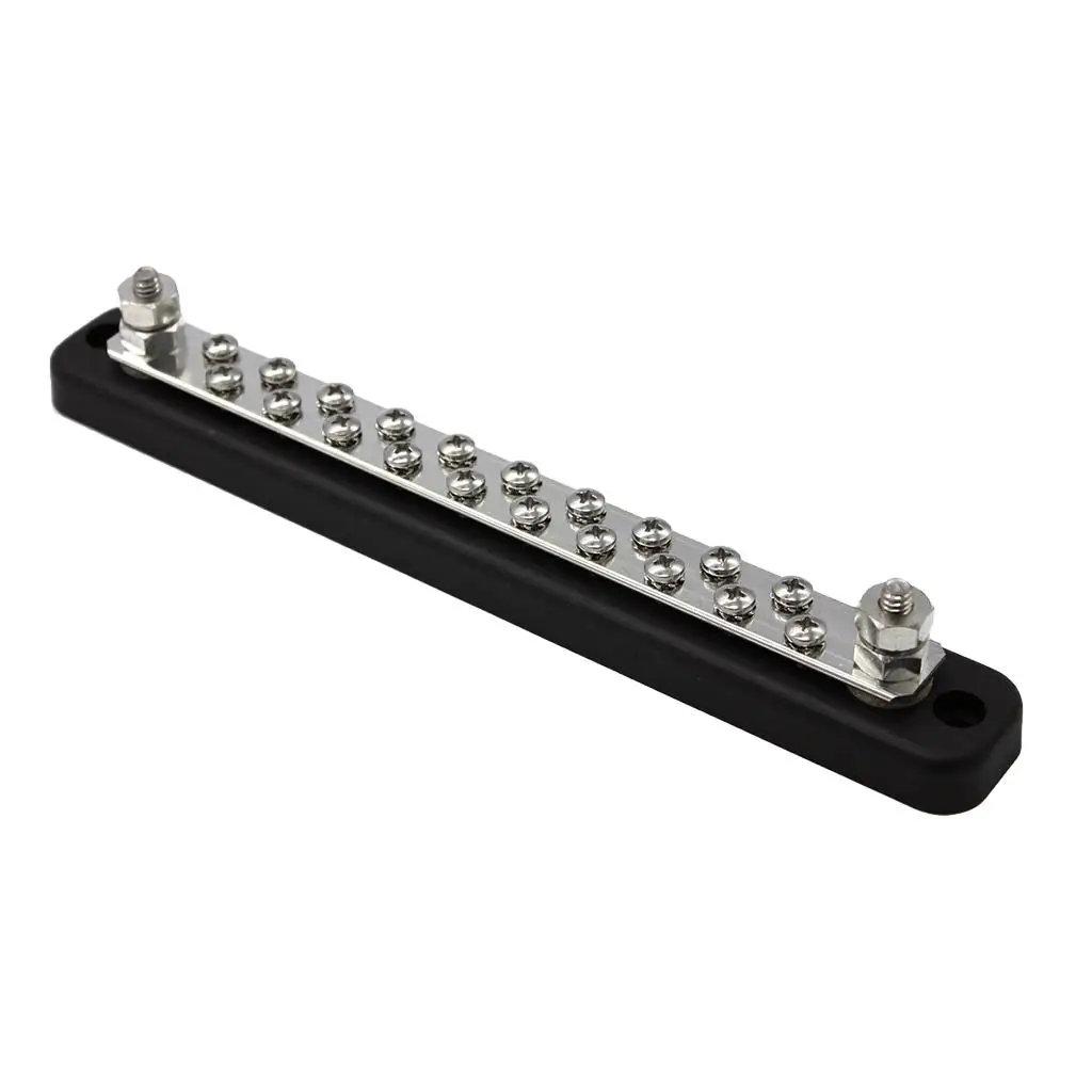 

20 Position Terminal Distribution Block - Terminal Strip Blocks , (Black)