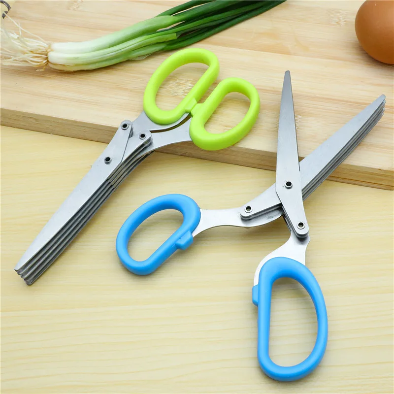 

Multifunctional Shredding Scissors Kelp Stainless Steel, Multi-layer Cutting of Scallions Chili Peppers and Seaweed
