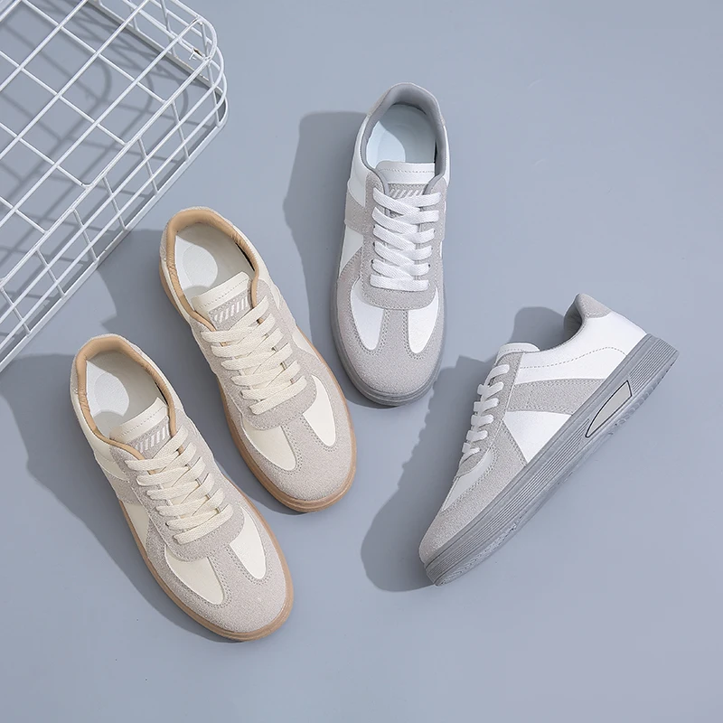 Casual Men Shoes German Cow Suede Designer Flats Breathable Lace-Up Mixed Colors Loafers Military Sneakers