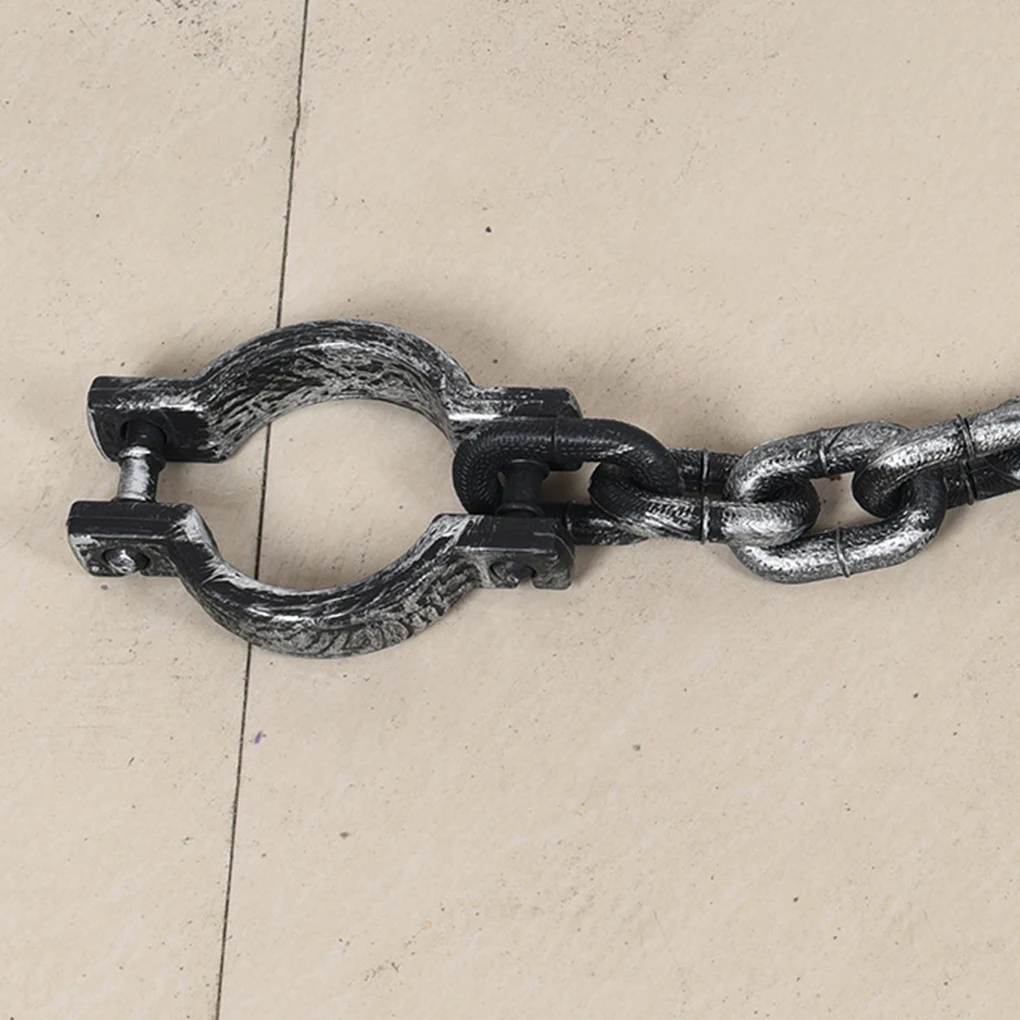 

Наручники на цепочке для Хэллоуина, легкие износостойкие наручники ручной работы, реквизит для косплея, декоративная поверхность с покрыти...