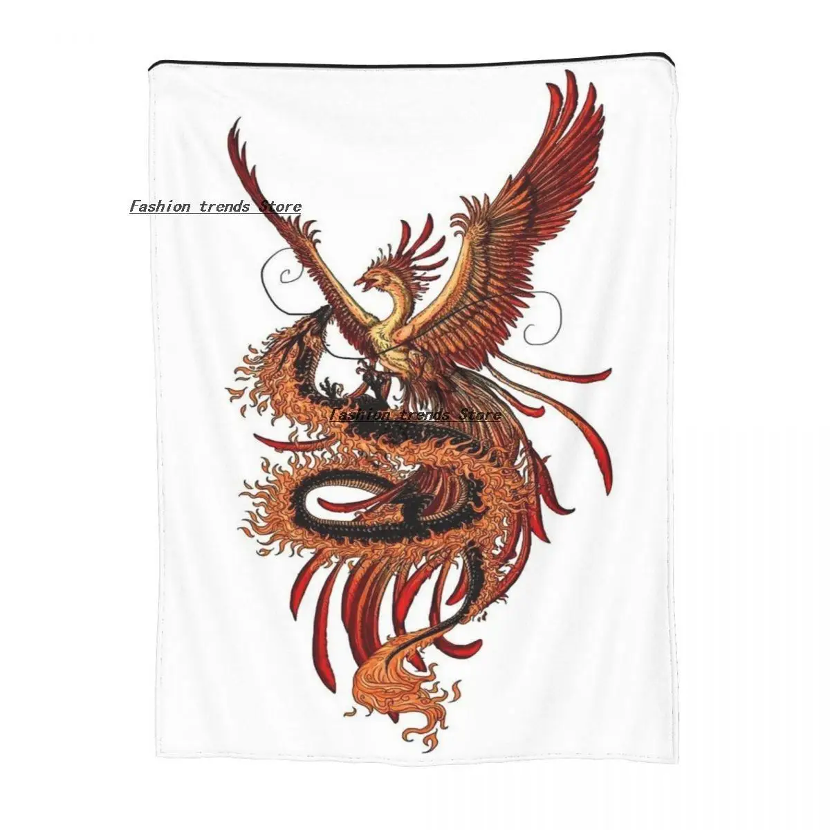 

Phoenix pattern Sherpa Blankets Ultra Soft Flannel Fleece Throw Blankets for Couch Sofa Bed
