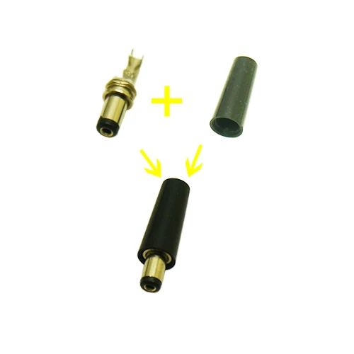 10PCS DC Power Connector pin 2.1x5.5mm Female Plug Jack + Male Socket Adapter DC-022A | Обустройство дома