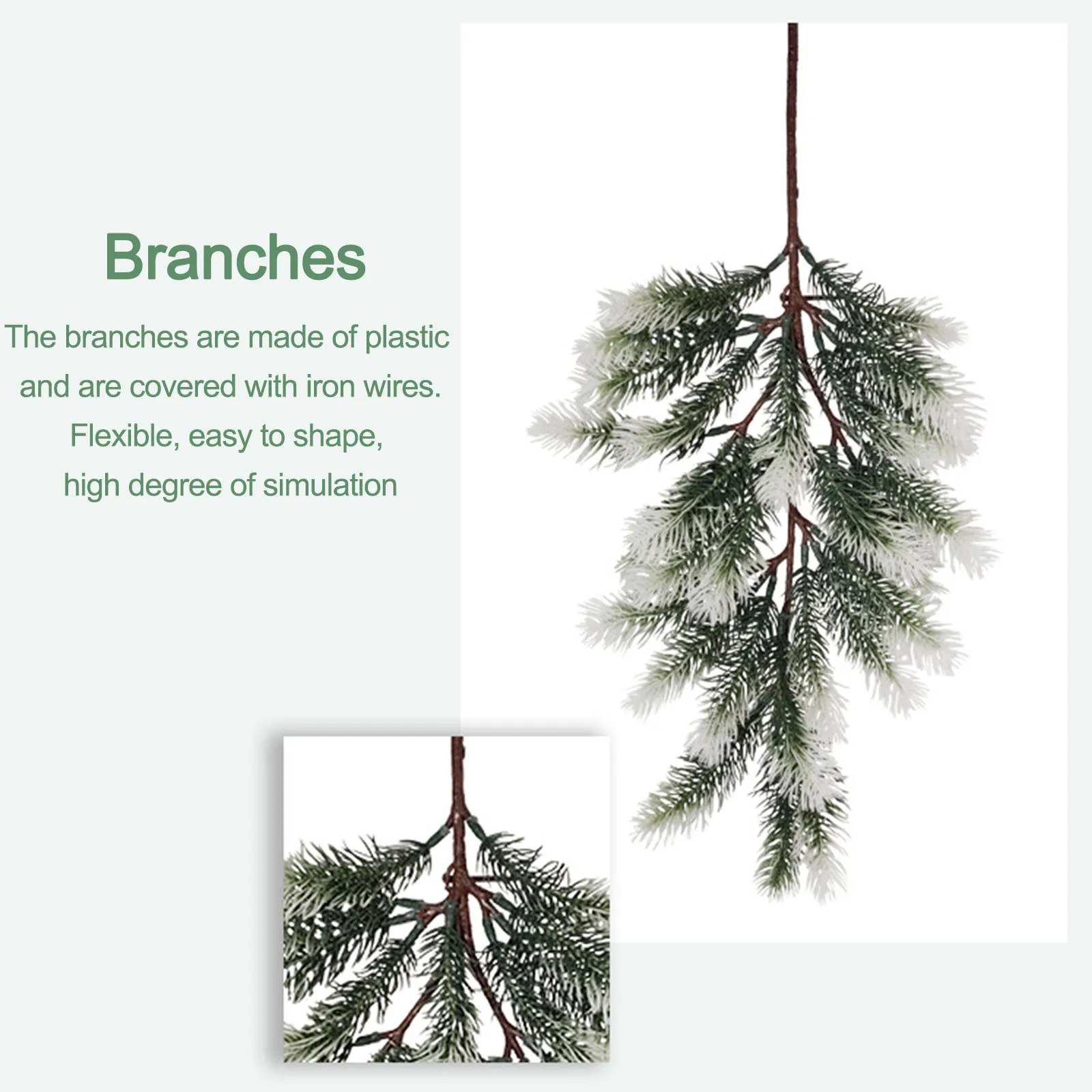 Сосновые иглы для рождественской елки искусственные цветы пластиковые растения
