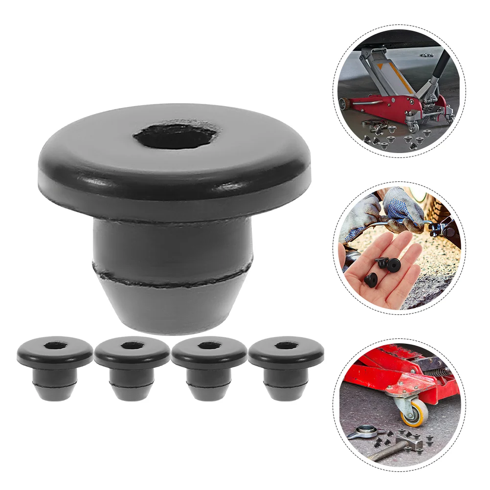 

5pcs Rubber Jack Plugs Oil Filler Plug Floor Bottle Jack Plug Floor Jack Plugs