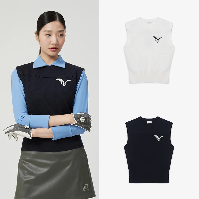 

2023 Golf New Women's Wide Shoulder Knit Vest High Elastic Top W422428