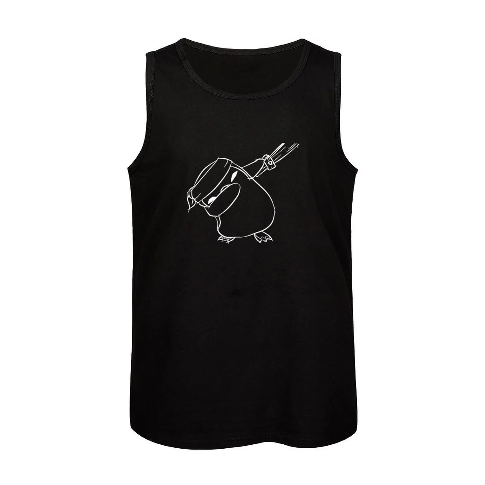 Фото Легкая летняя повседневная майка Featherknight Dab (белая) без рукавов свободного кроя №4