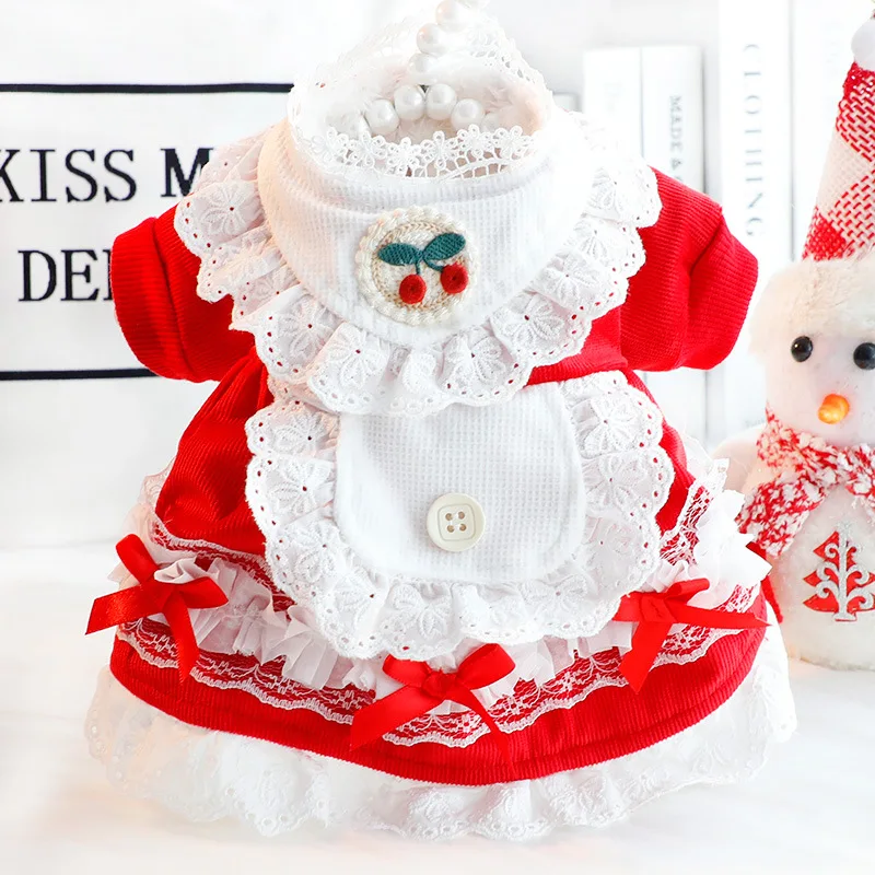 

Christmas New Year Pet Clothes Warming Winter Dog Clothing Overcoat Cats Outfit with Sleeve Harness Carrier Puppy Accessories