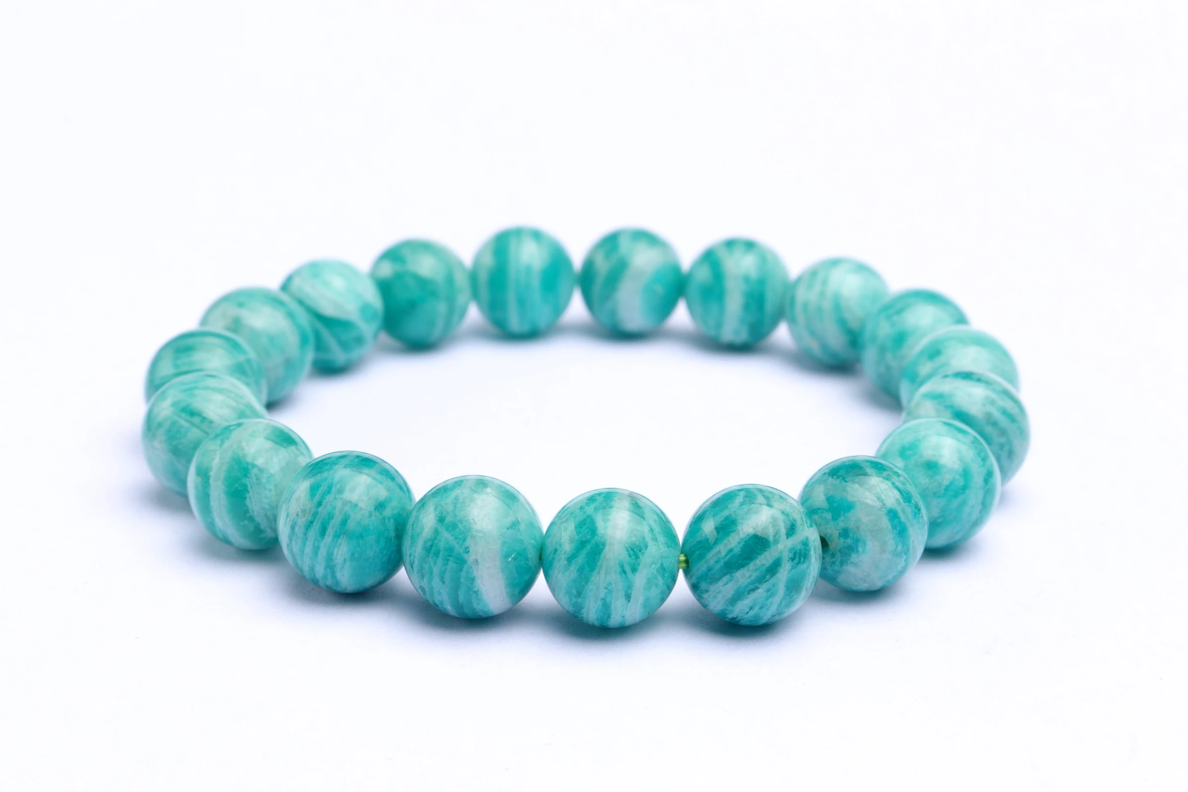 PG21 Natural old ore amazonite bracelet The striped beads look like art