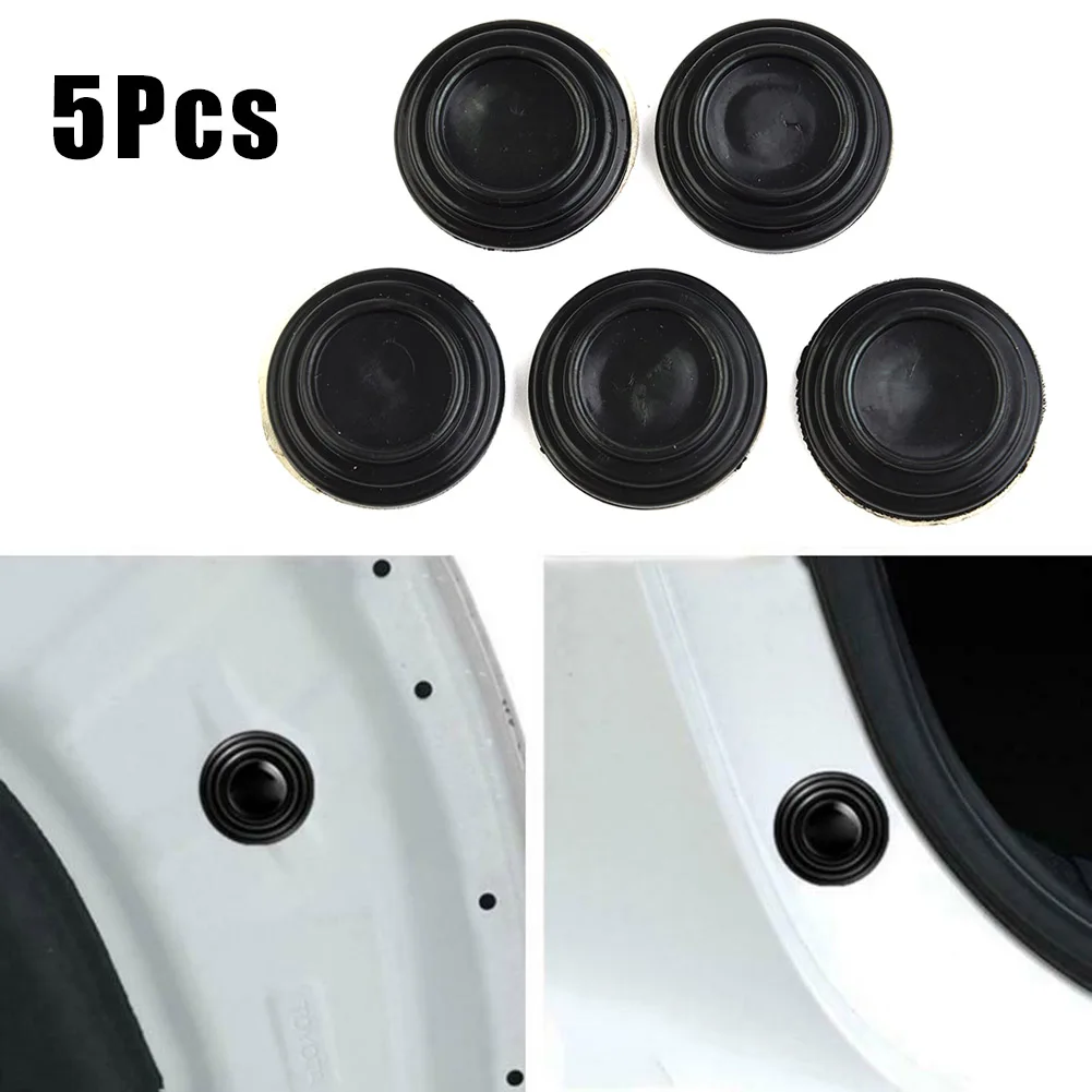 

5X Car Door Anti Shock Silicone Pad Universal Anti Noise Buffer Gasket Anti Collision Door Sticker Soundproof Crash Pad