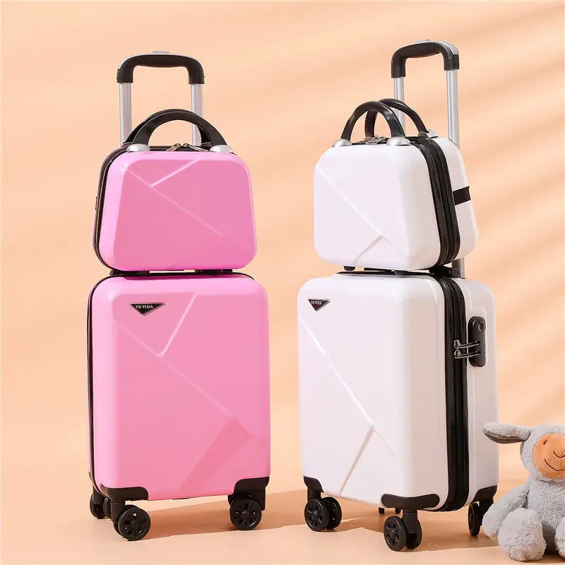 16 inch luggage set carry on suitcase travel wheel bag suitcase trip cabin trolley Board bag children's luggage small case 10kg