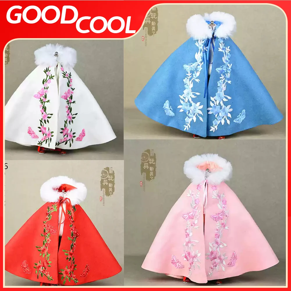 Женская накидка с капюшоном и вышивкой в китайском стиле