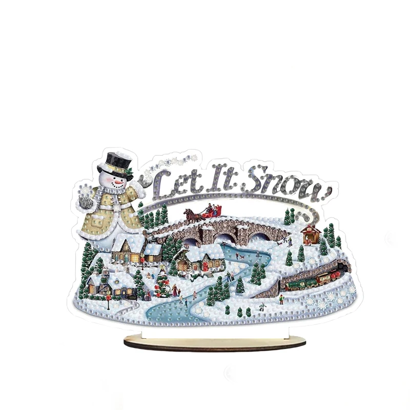 DIY 5D алмазное Искусство Рождественская Снежная сцена набор для украшения