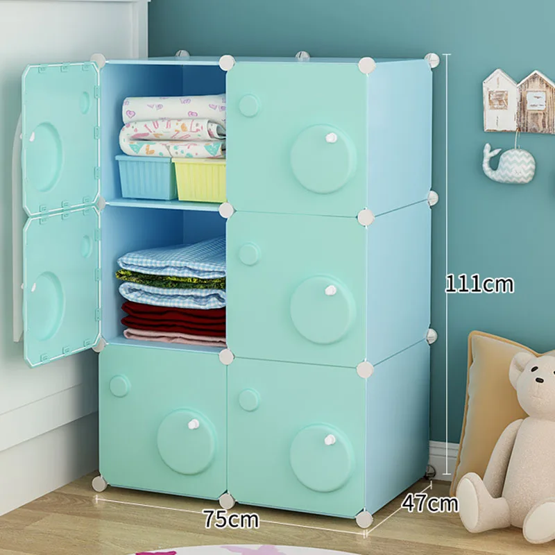 Clothes Storage Wardrobe Bedroom Partitions Minimalist Nordic Closet Modern Cube Simple Small Cheap Armario Trendy Furniture