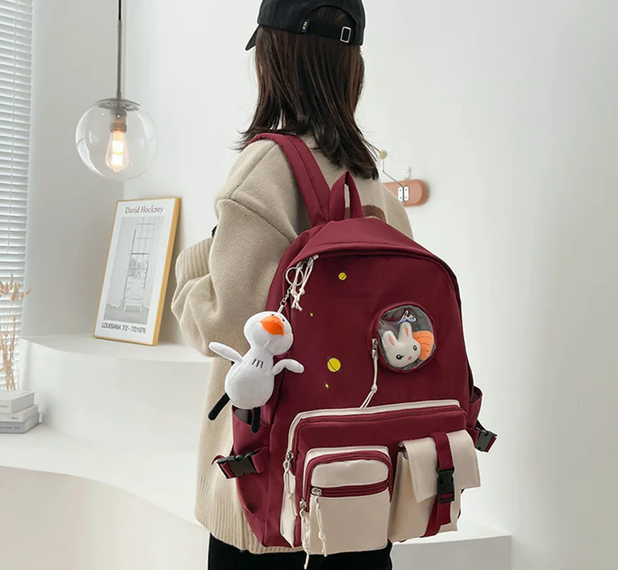2022 new trend women's backpack Harajuku travel schoolbag girls fashion women's backpack college school backpack women
