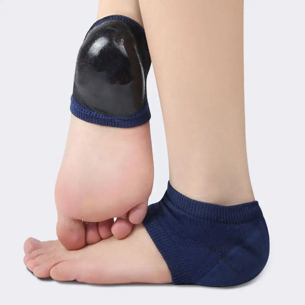 

Gel Silicone Heel Protector Sleeve Heel Pads Heel Cups Cushion Care Feet Support Half-yard Fasciitis Socks Skin Plantar Rep X6Y8