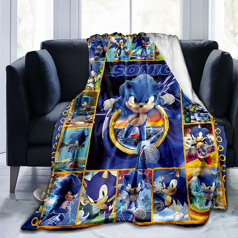 

Anime Sonic Soft Throw Blanket Flannel All Season Light Weight Living Room/Bedroom Warm Blanket